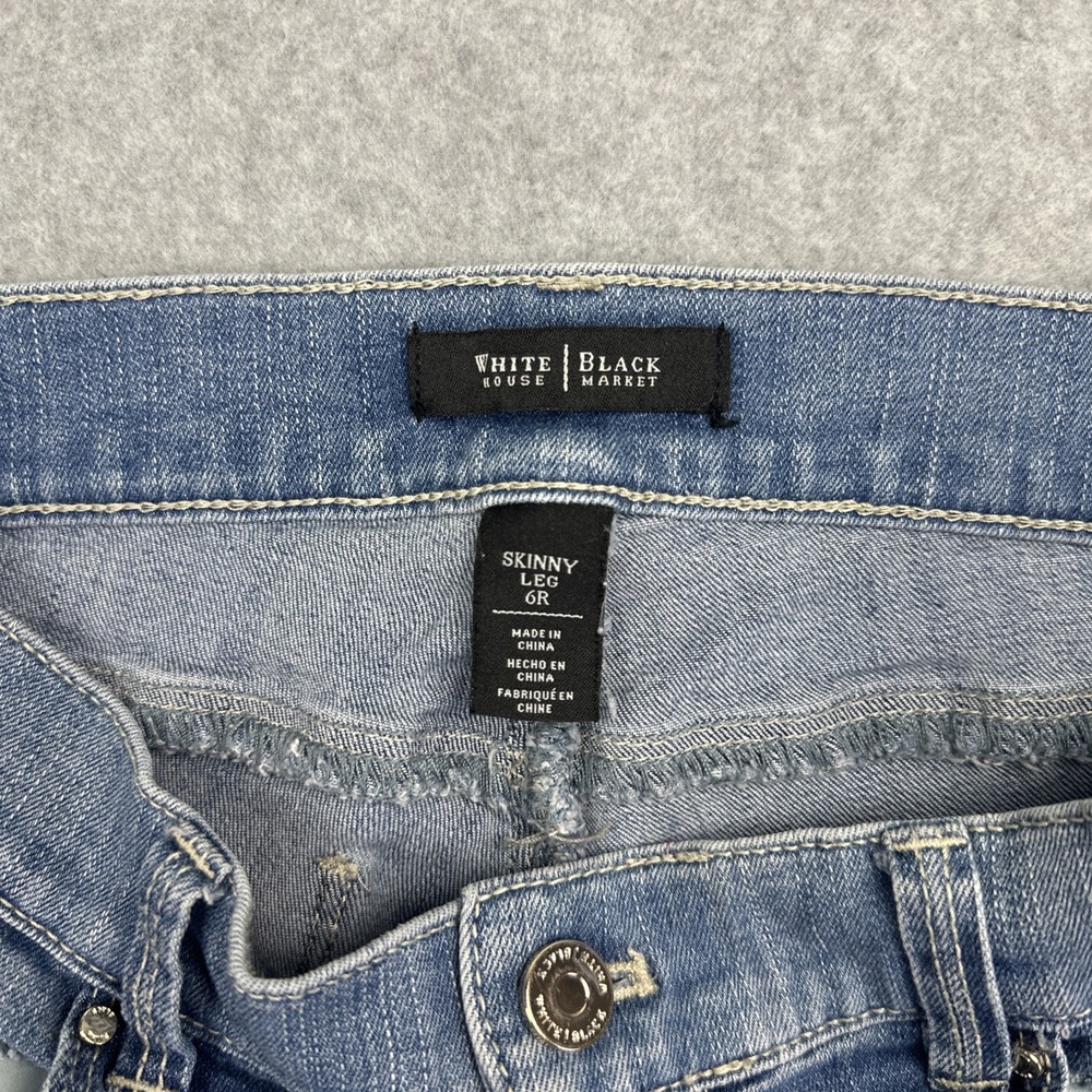 White House Black Market Women's Skinny Leg Jeans Size 6R - Picture 8 of 12